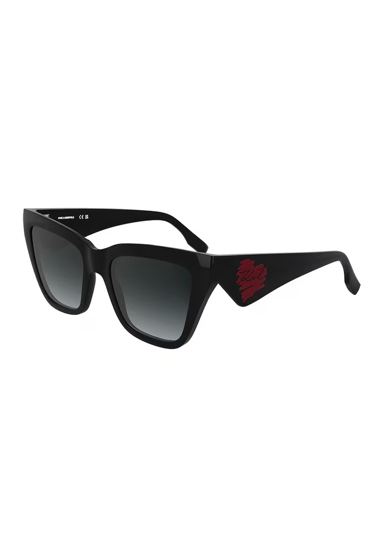Karl Lagerfeld Ochelari de soare cat-eye cu lentile in degrade - Rosu/Negru
