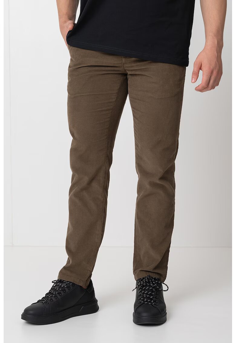 Karl Lagerfeld Pantaloni chino slim fit - Verde masliniu