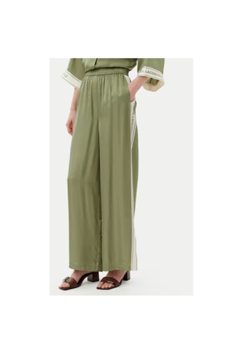 Karl Lagerfeld Pantaloni dama A2W10118 - Viscoza - Verde - Verde