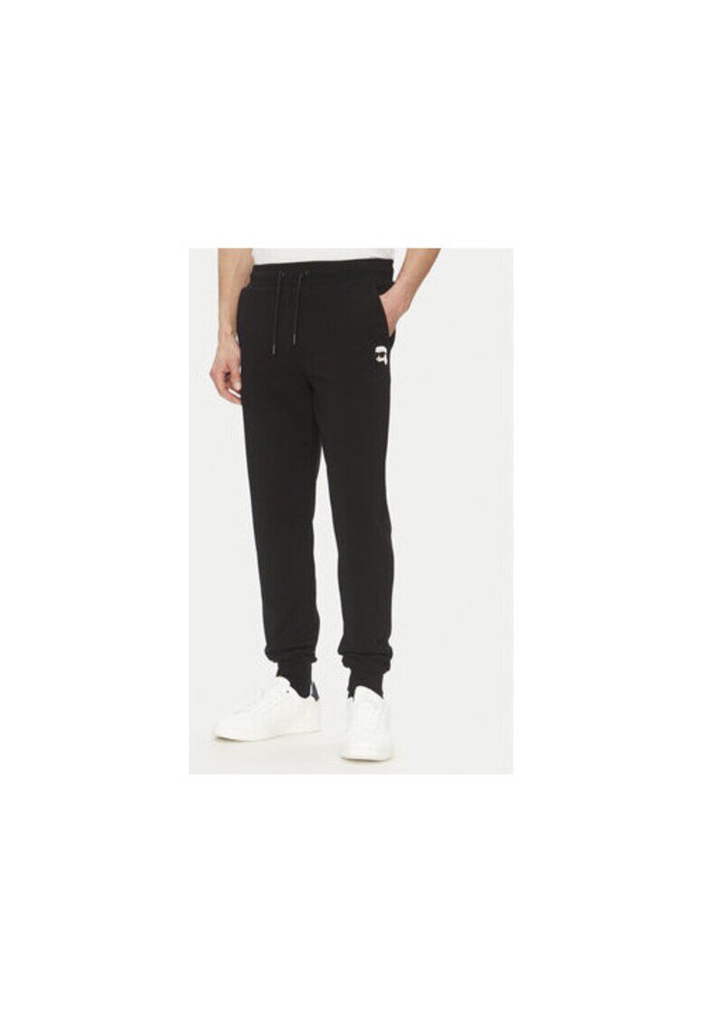 Karl Lagerfeld Pantaloni de trening barbati 705713 500900 - Bumbac organic - XS INTL - Negru