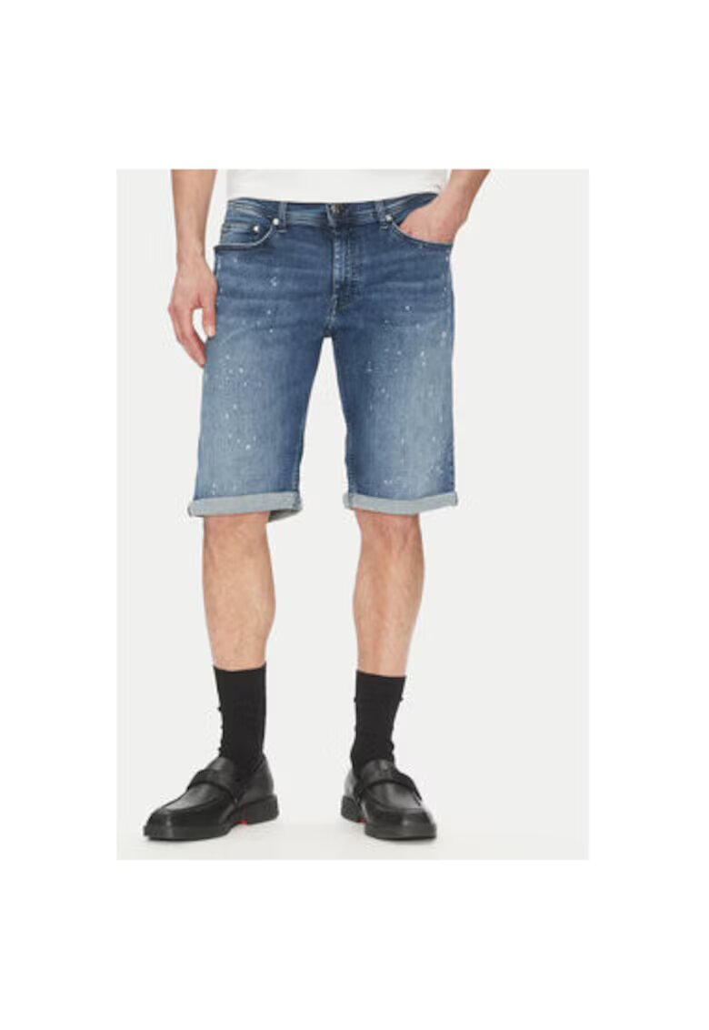 Karl Lagerfeld Pantaloni scurti din denim barbati 265820 552832 - Bumbac/Elastan - Bleumarin - Bleumarin
