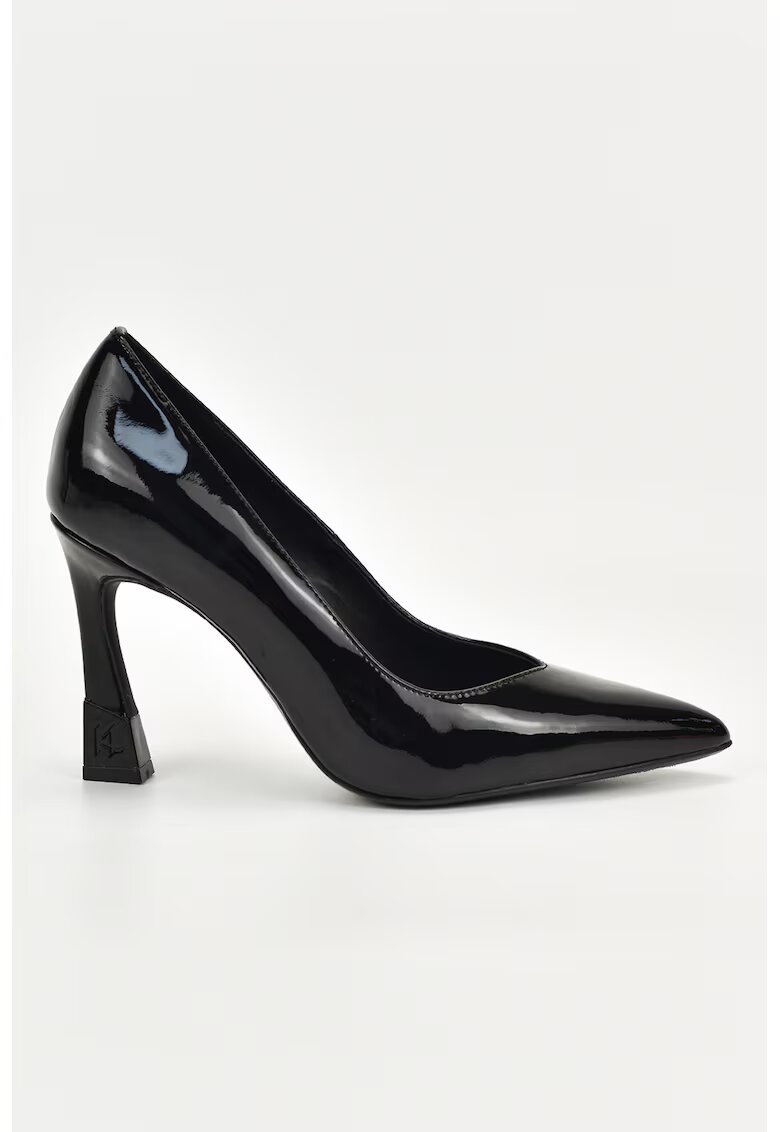 Karl Lagerfeld Pantofi din piele lacuita - Negru