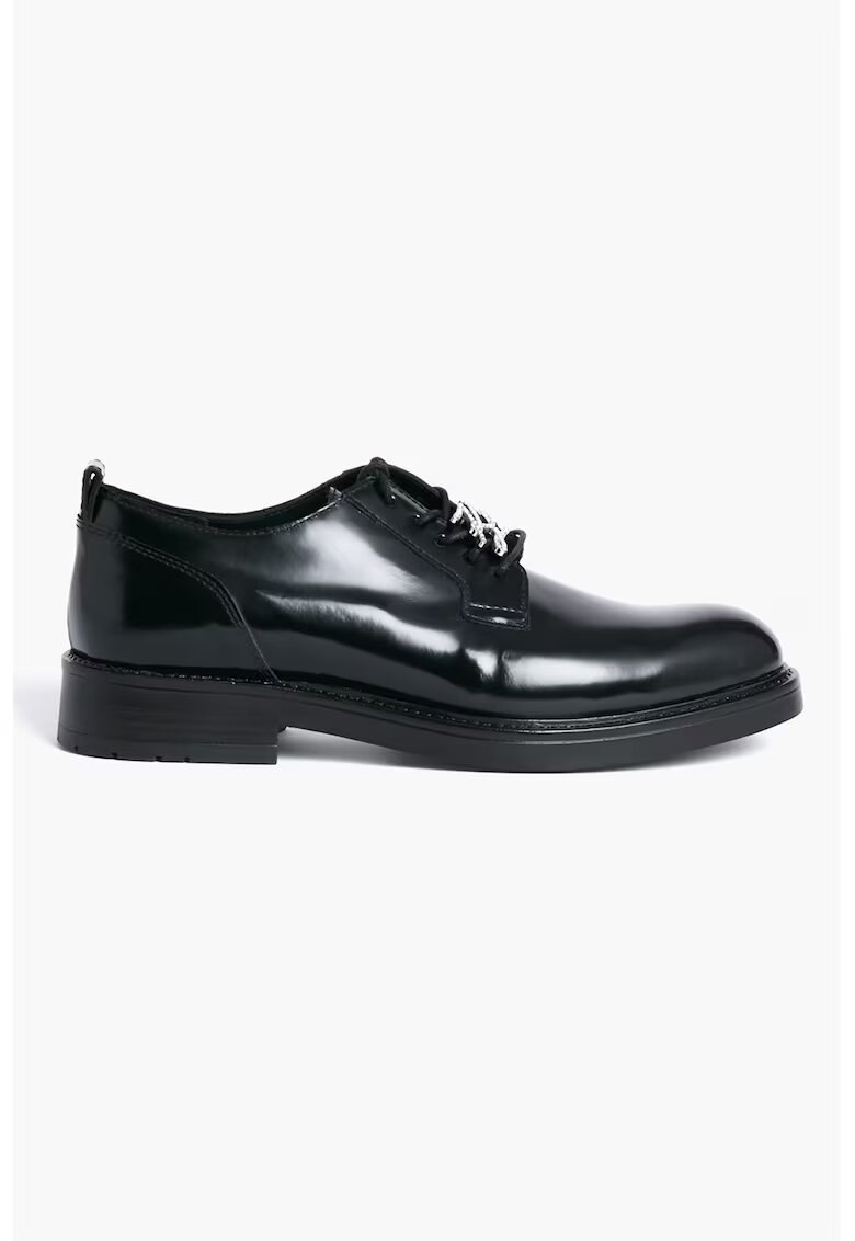 Karl Lagerfeld Pantofi lacuiti de piele cu varf rotund - Negru