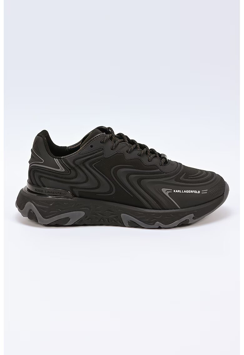 Karl Lagerfeld Pantofi sport cu garnituri din material textil - Negru