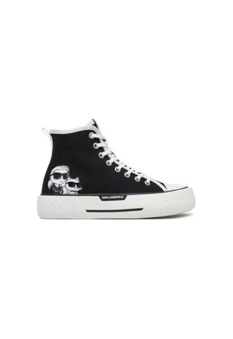 Karl Lagerfeld Pantofi sport dama - KL60654T - Textil - Negru - Negru