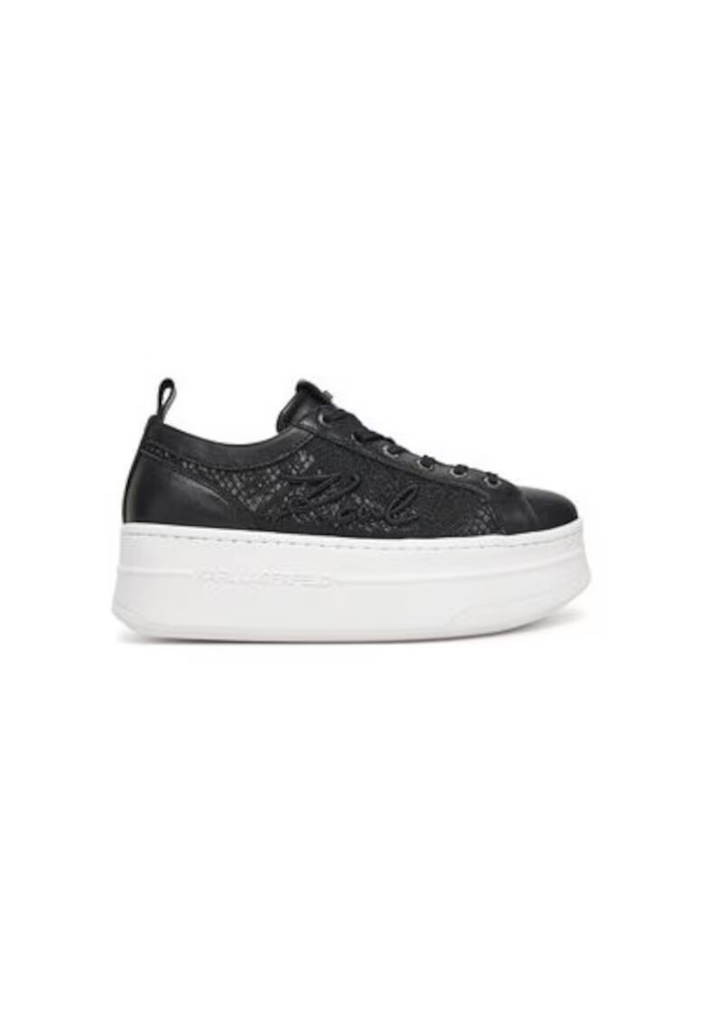 Karl Lagerfeld Pantofi sport dama - KL65011F - Piele naturala - Negru