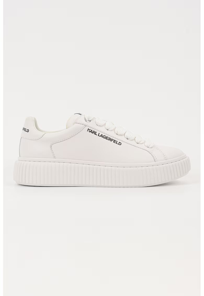 Karl Lagerfeld Pantofi sport de piele Kaprika - Alb