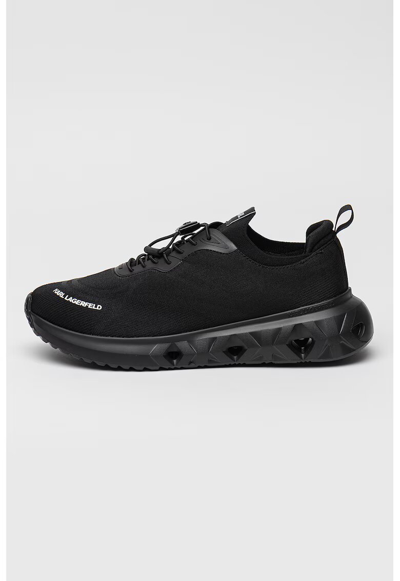 Karl Lagerfeld Pantofi sport din material textil cu logo - Negru