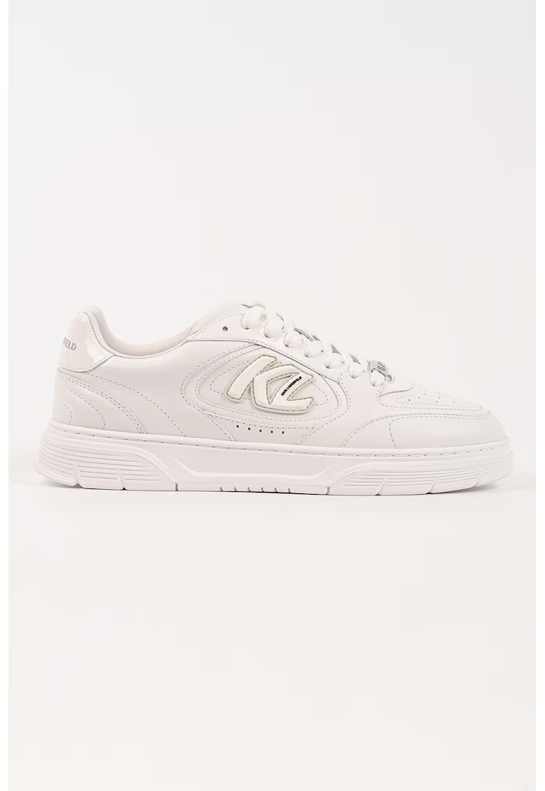 Karl Lagerfeld Pantofi sport din piele cu detalii logo - Alb