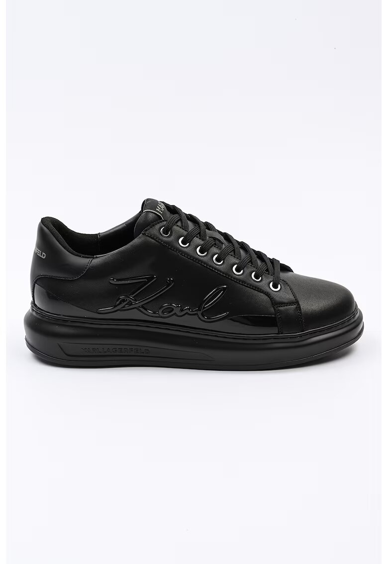 Karl Lagerfeld Pantofi sport din piele cu logo Kapri - Negru
