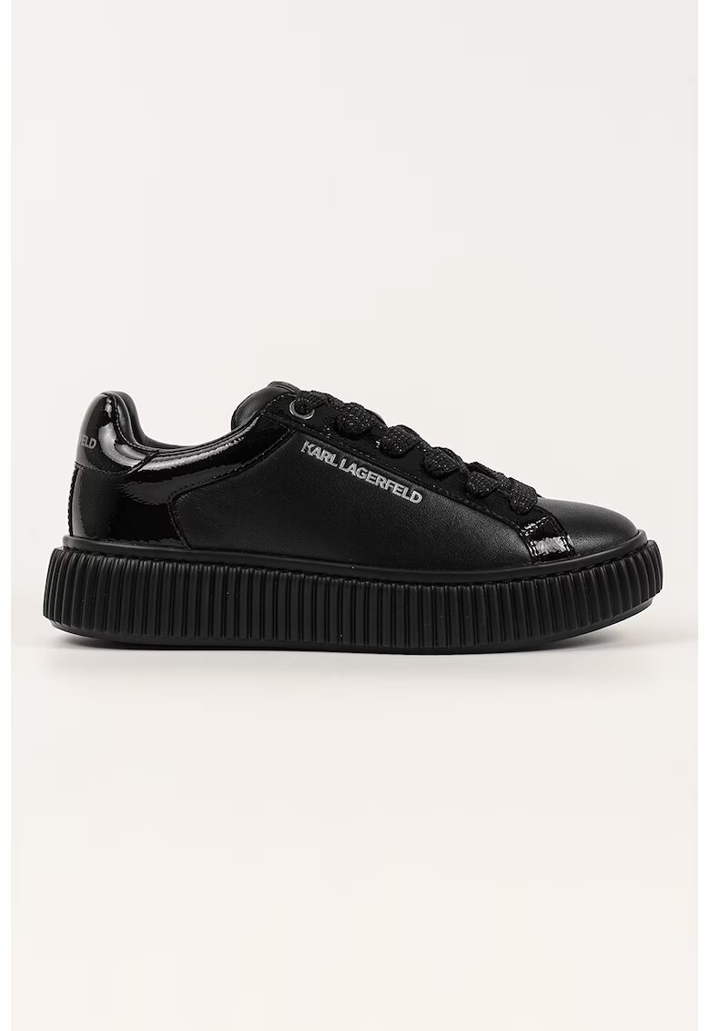 Karl Lagerfeld Pantofi sport din piele - Negru