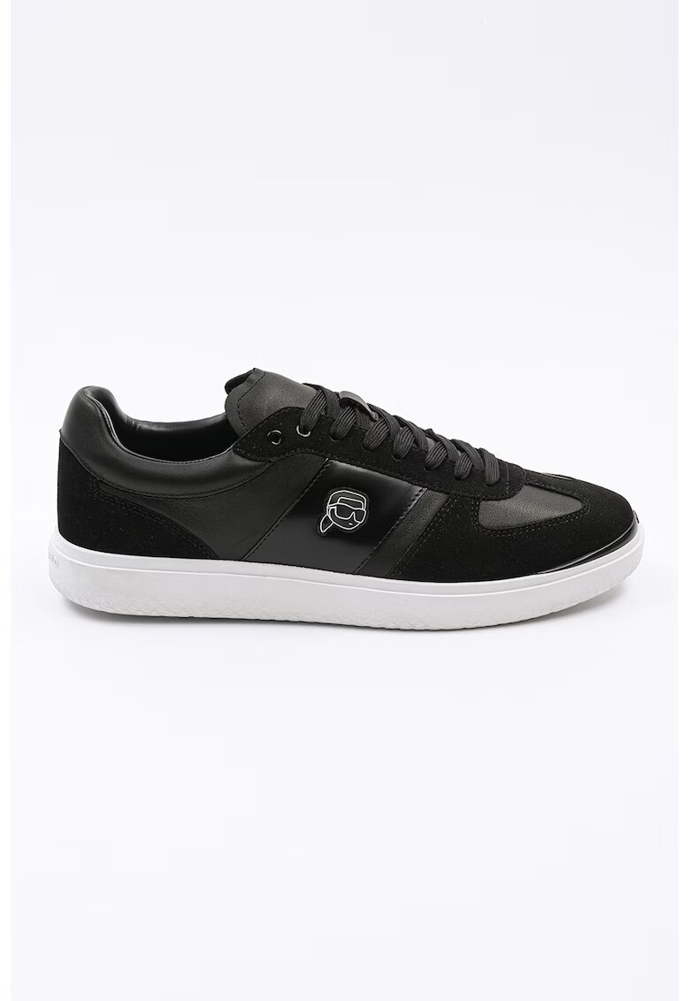 Karl Lagerfeld Pantofi sport low-cut din piele - Negru