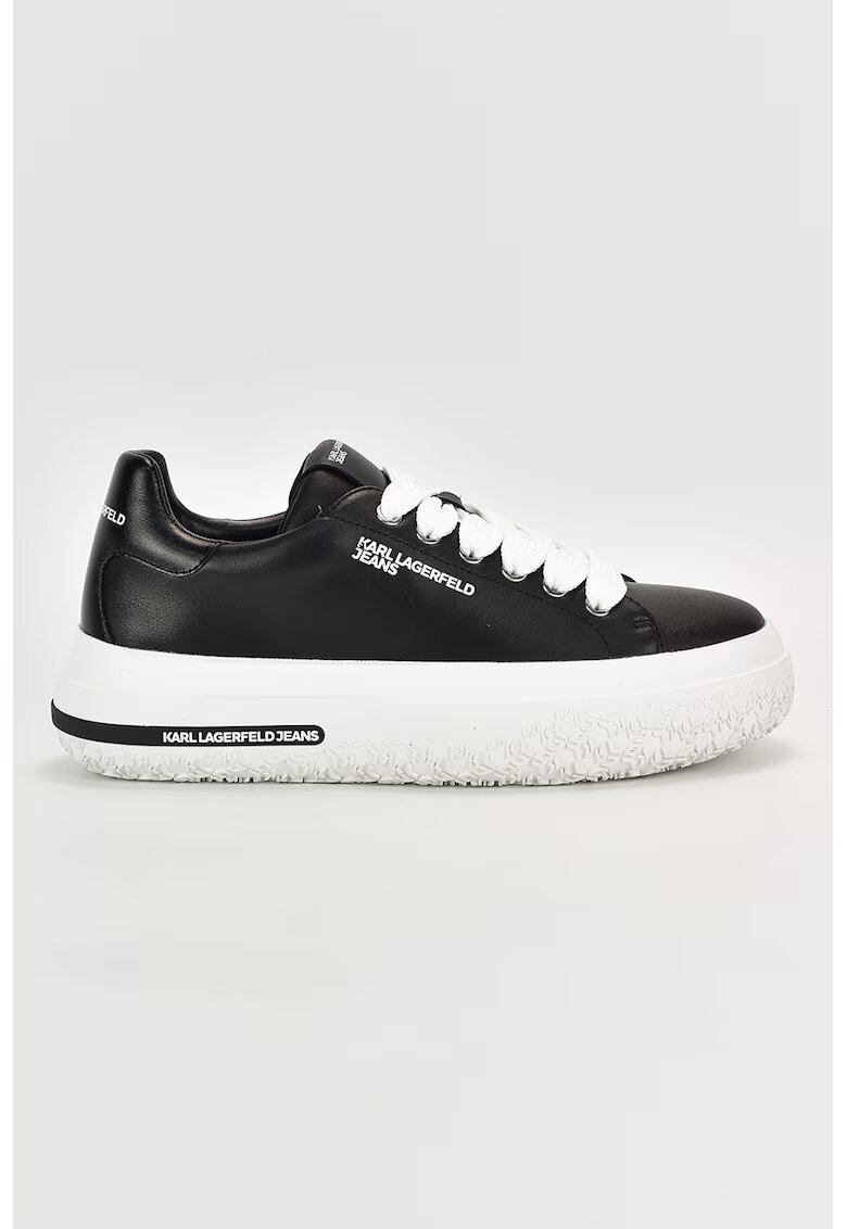 Karl Lagerfeld Pantofi sport low cut din piele - Negru