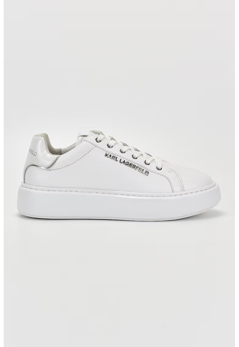 Karl Lagerfeld Pantofi sport uni de piele - Alb