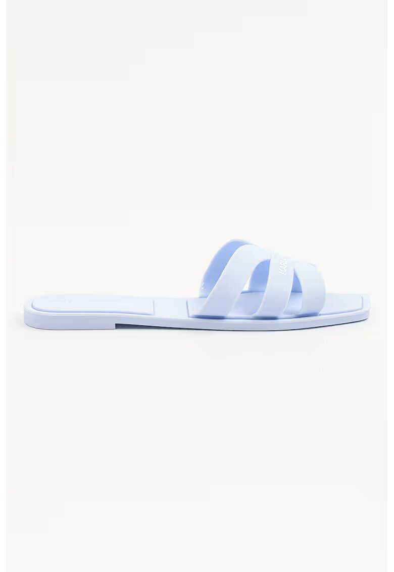 Karl Lagerfeld Papuci cu logo - Albastru glaciar