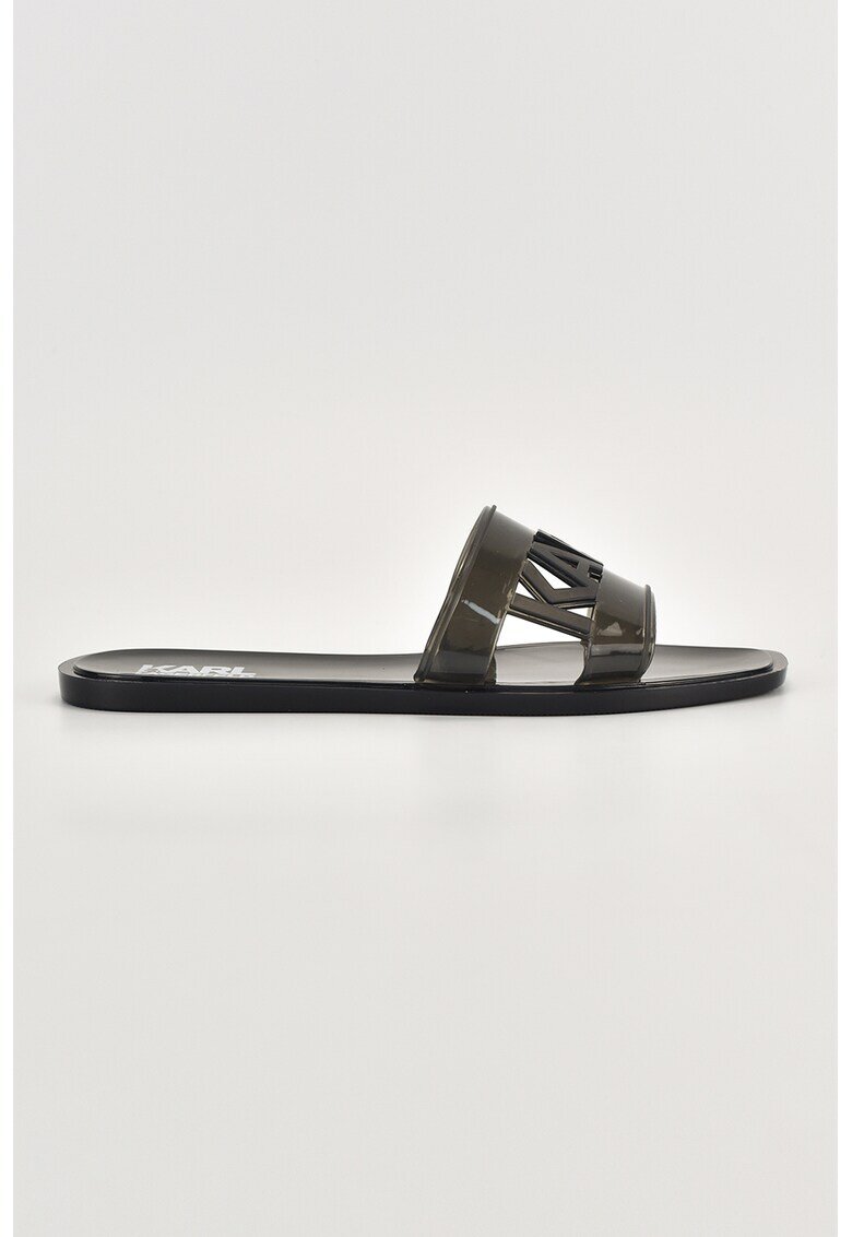 Karl Lagerfeld Papuci cu logo - Negru