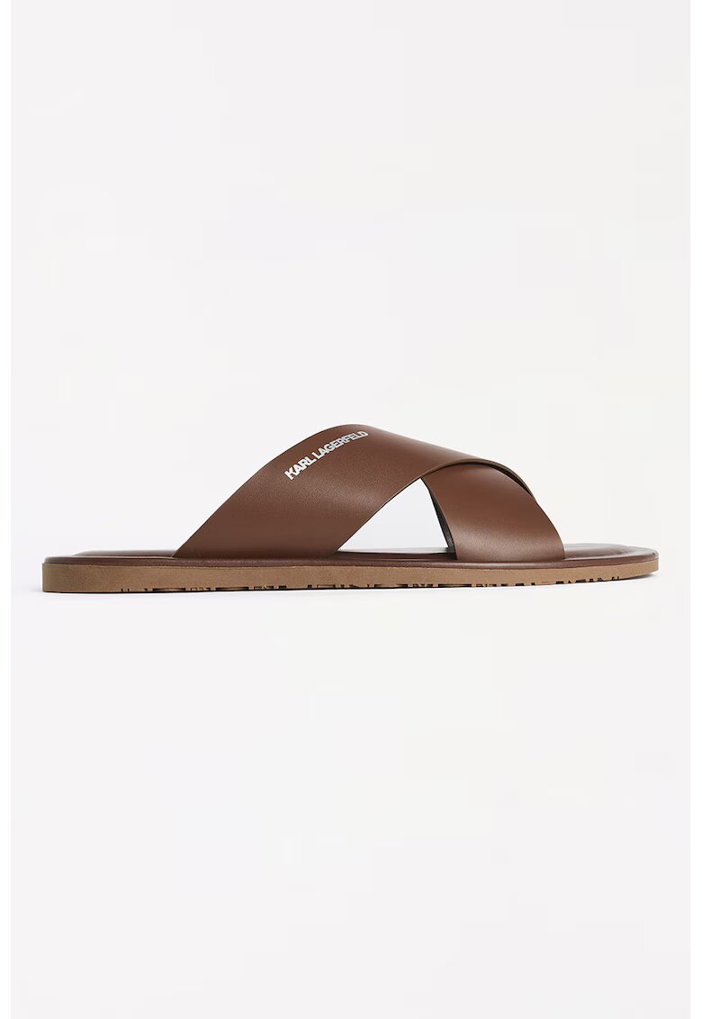 Karl Lagerfeld Papuci de piele - Maro scortisoara