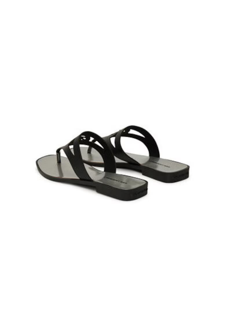Karl Lagerfeld Papuci flip-flop dama KL80407 - Piele naturala - Negru