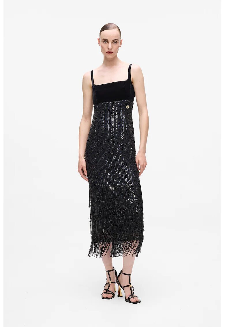 Karl Lagerfeld Rochie midi cu paiete - Negru