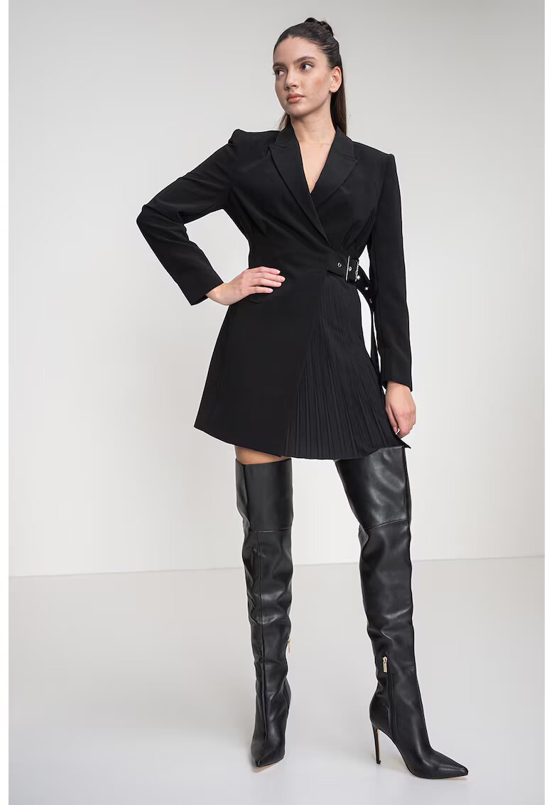 Karl Lagerfeld Rochie-sacou scurta cu pliuri - Negru