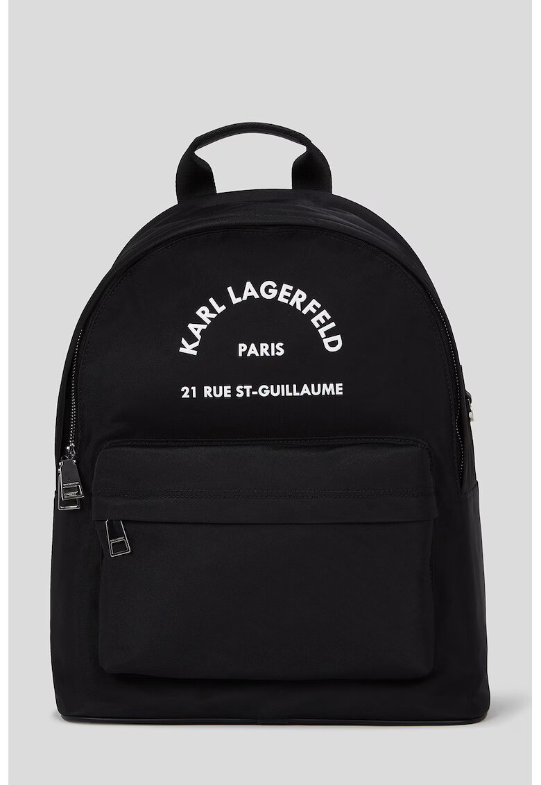 Karl Lagerfeld Rucsac de panza cu imprimeu logo contrastant - Negru
