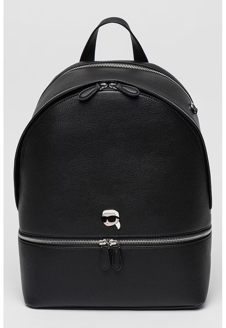 Karl Lagerfeld Rucsac de piele ecologica Ikon - Negru