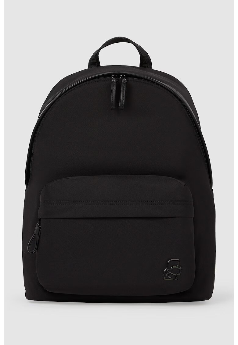 Karl Lagerfeld Rucsac uni cu buzunar exterior - Negru