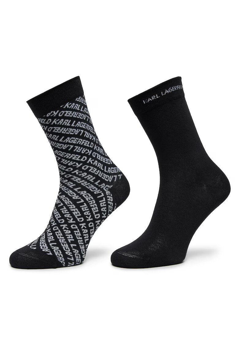 Karl Lagerfeld Set 2 perechi Sosete dama - negru
