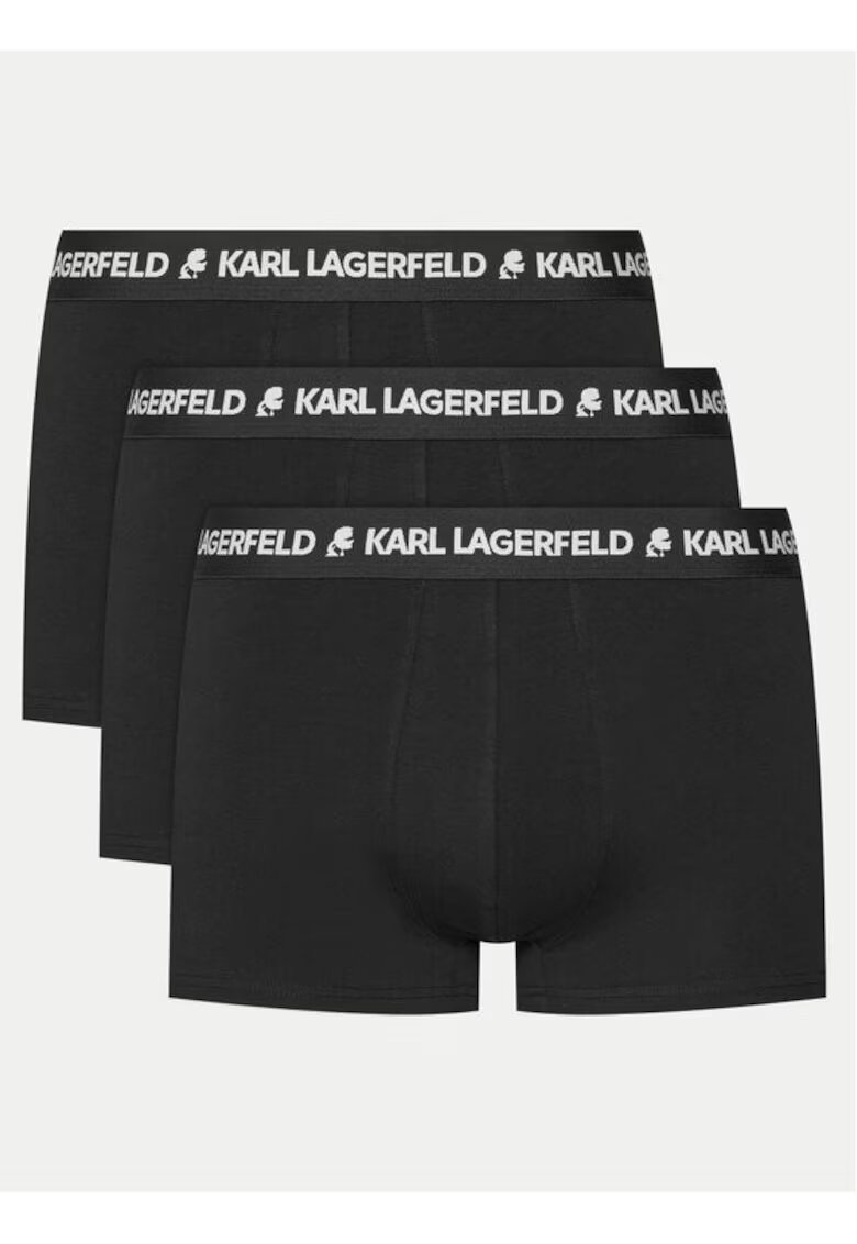 Karl Lagerfeld Set 3 boxeri barbati - 304614712 - Bumbac organic - Negru - Negru