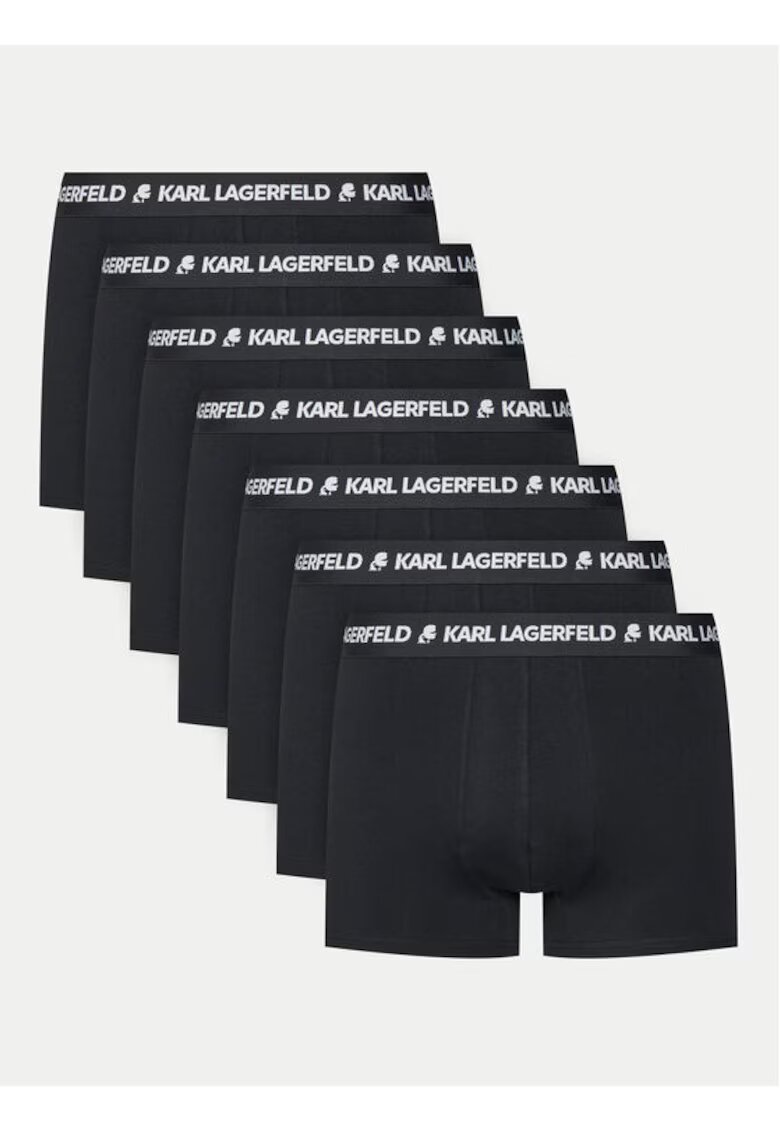 Karl Lagerfeld Set 7 boxeri barbati - 304614583 - Bumbac - Negru - Negru