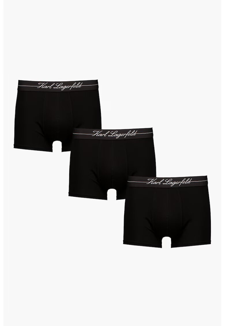 Karl Lagerfeld Set de boxeri din amestec de lyocell - 3 Perechi - Negru stins