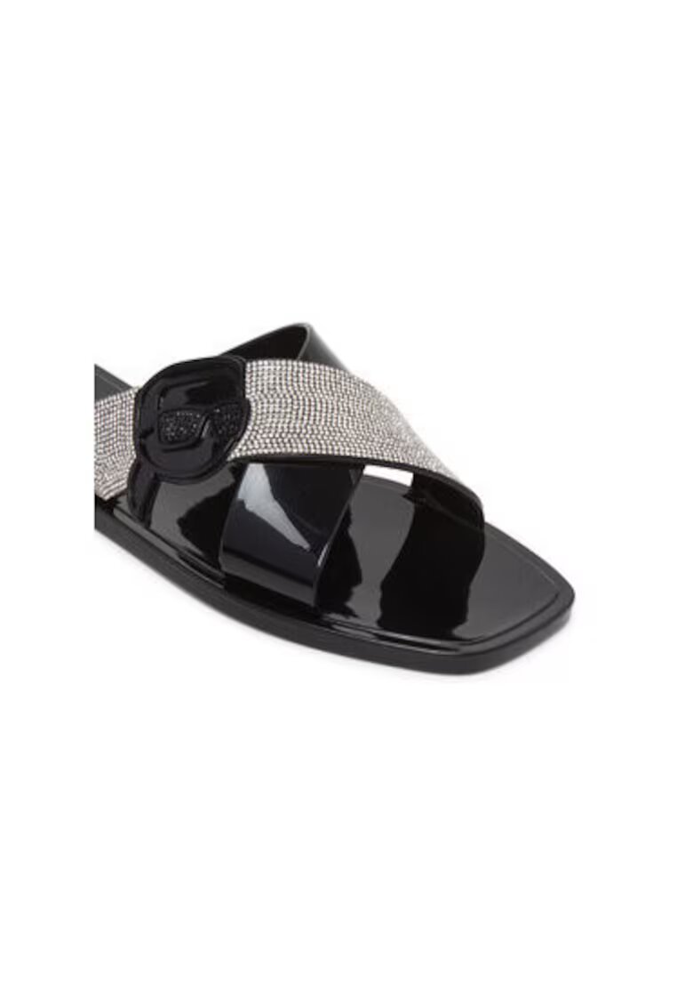 Karl Lagerfeld Slapi dama - KL80004S - Sintetic - 40 EU - Negru/Argintiu - Negru/Argintiu