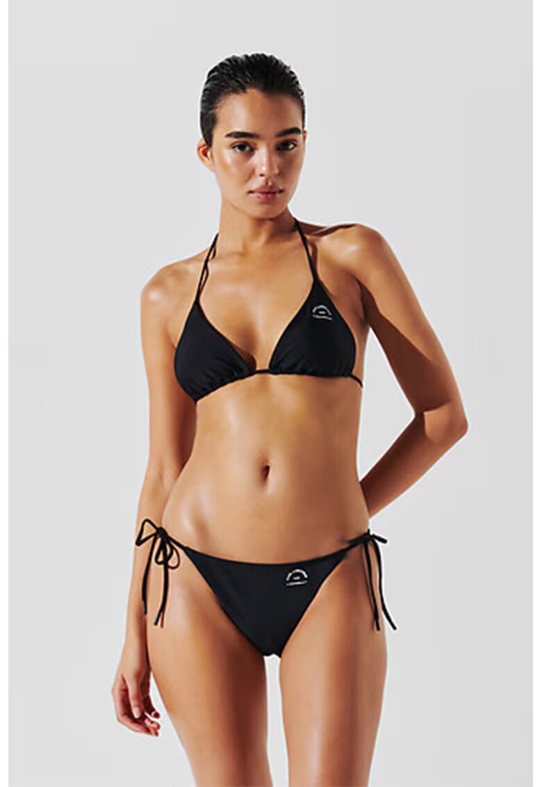 Karl Lagerfeld Slip de baie cu prindere laterala - Negru