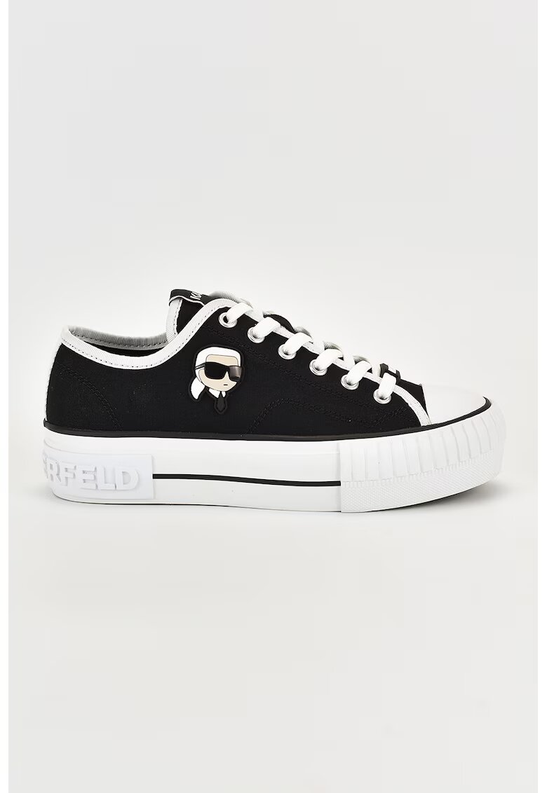 Karl Lagerfeld Tenisi cu logo - Alb/Negru