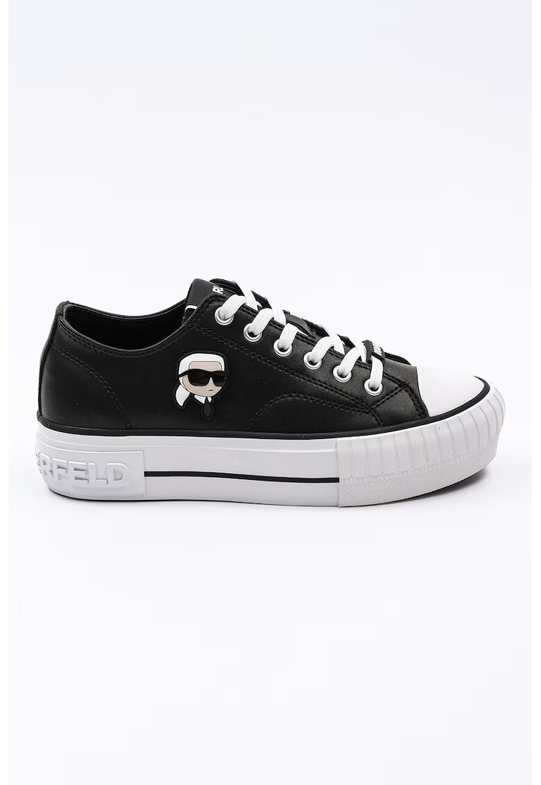 Karl Lagerfeld Tenisi low-cut din piele cu logo aplicat - Negru