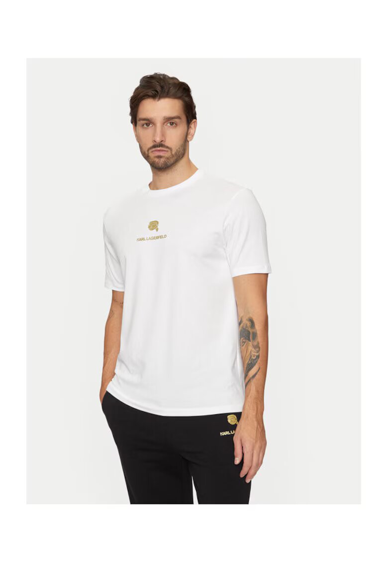 Karl Lagerfeld Tricou barbati - 304612527 - Bumbac - Alb - Alb