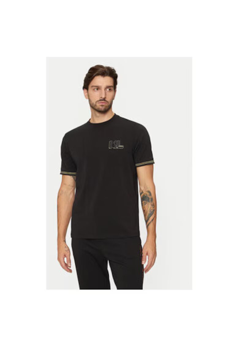 Karl Lagerfeld Tricou barbati - 304612589 - Bumbac - Negru - Negru