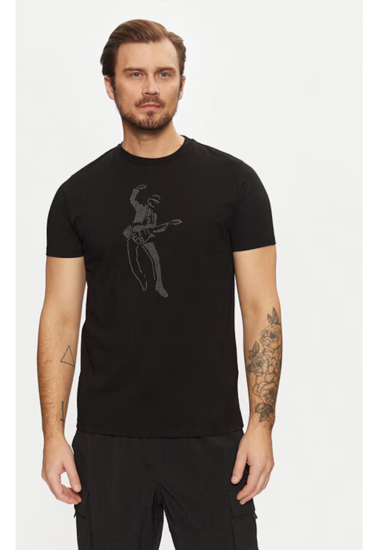 Karl Lagerfeld Tricou barbati - 304613159 - Bumbac organic - Negru - Negru