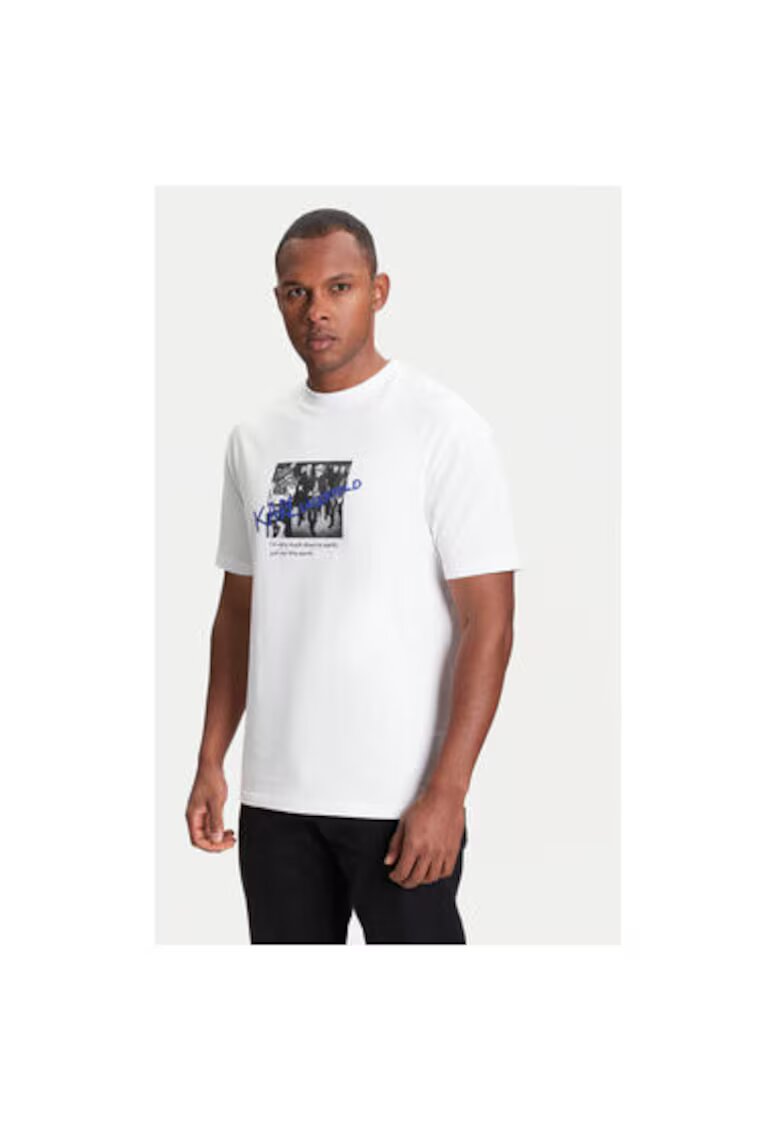 Karl Lagerfeld Tricou barbati 755143 553225 - Bumbac - XS INTL - Alb