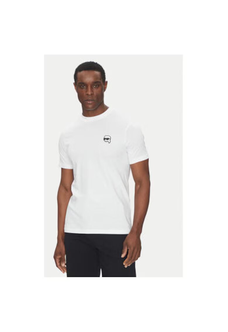 Karl Lagerfeld Tricou barbati 755710 500224 - Bumbac - XS INTL - Alb