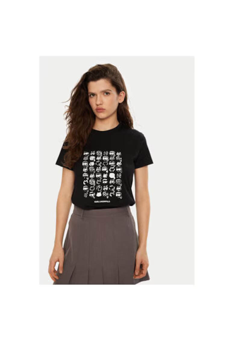Karl Lagerfeld Tricou dama - 304579516 - Bumbac organic - Negru - Negru
