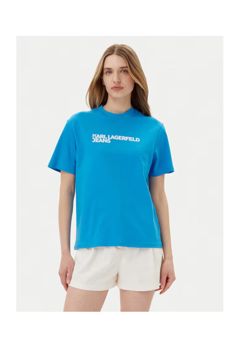 Karl Lagerfeld Tricou dama A1W17005 - Bumbac organic - Albastru - Albastru