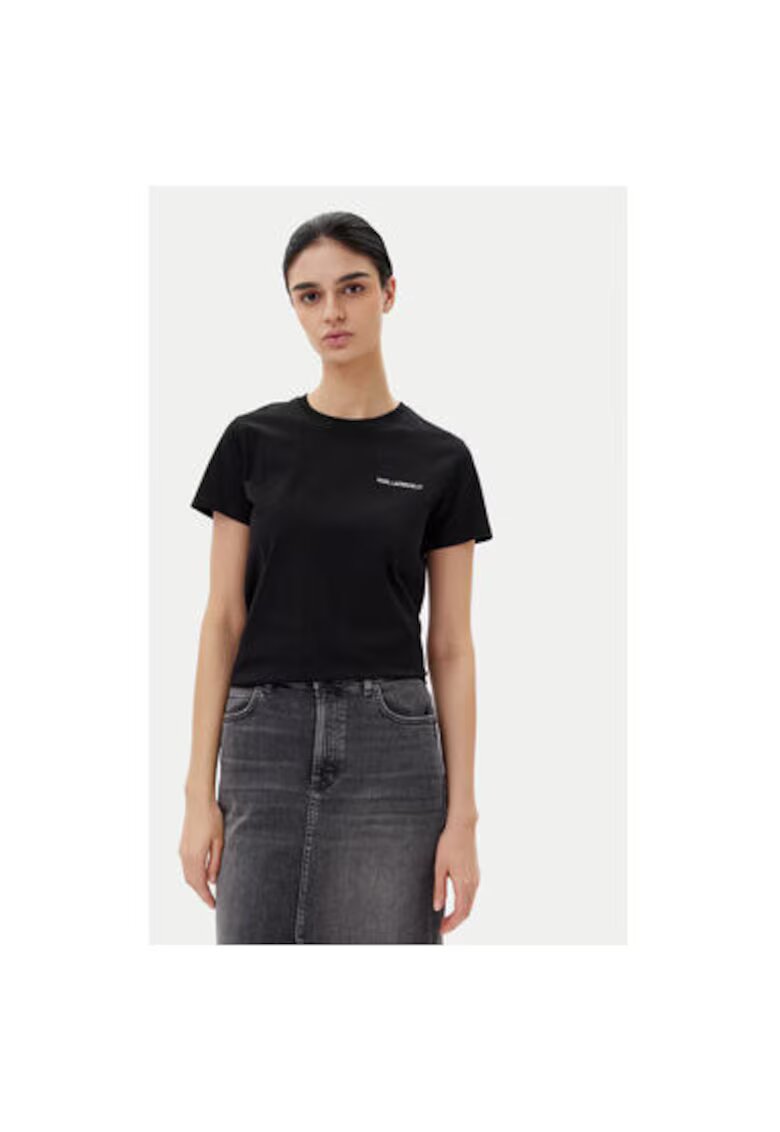 Karl Lagerfeld Tricou dama Bumbac - Negru - Negru