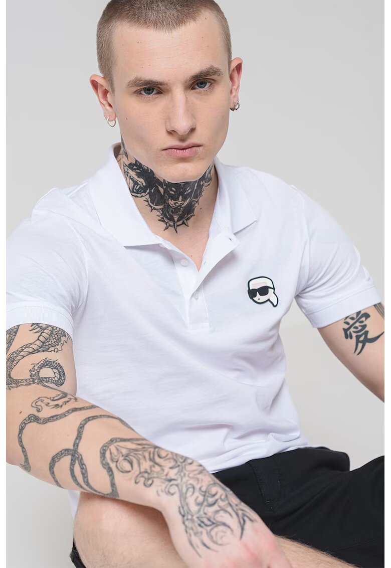 Karl Lagerfeld Tricou din bumbac cu logo - Alb