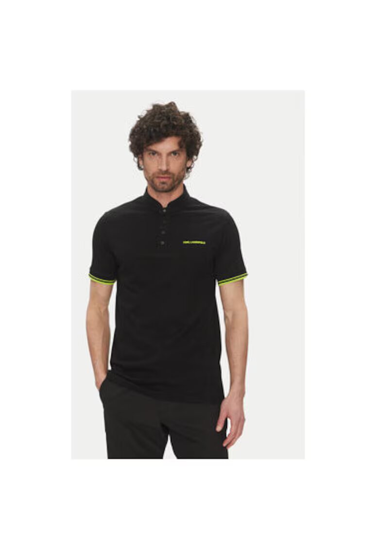 Karl Lagerfeld Tricou polo barbati 745022 552232 - Bumbac - Negru