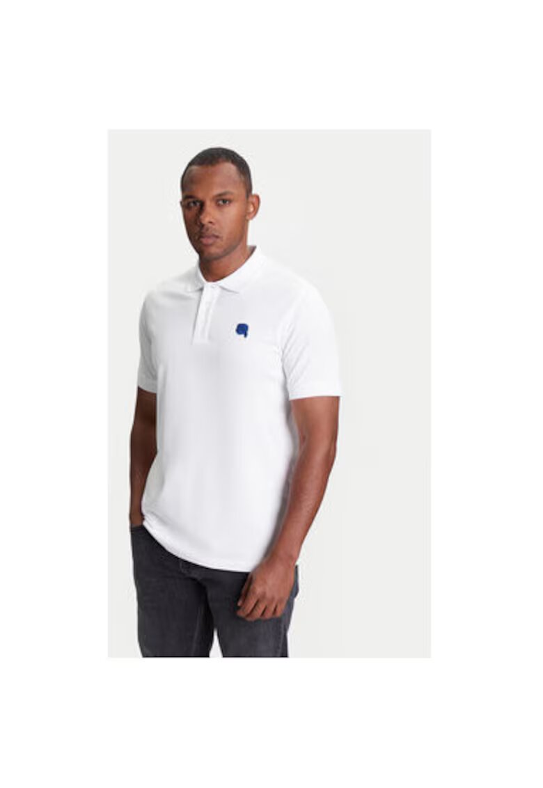 Karl Lagerfeld Tricou polo barbati 745022 553231 - Bumbac - Alb - Alb