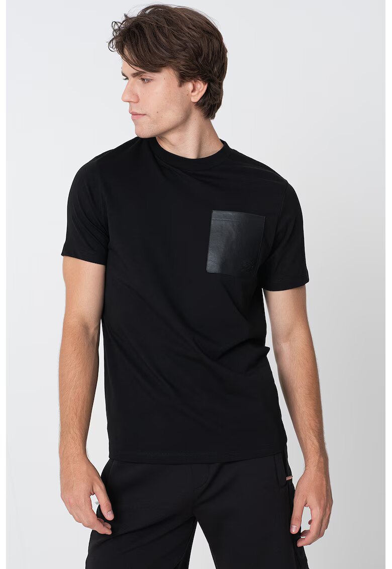Karl Lagerfeld Tricou regular-fit cu buzunar pe piept - Negru