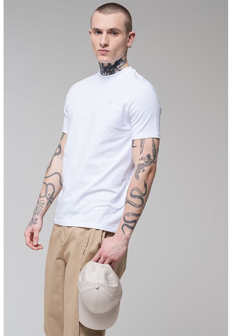 Karl Lagerfeld Tricou regular-fit cu model uni - Alb