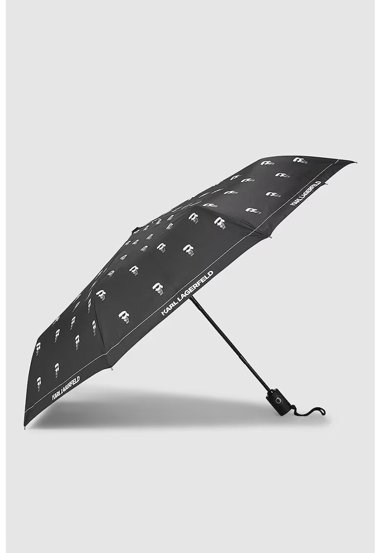 Karl Lagerfeld Umbrela cu model logo - Alb/Negru stins