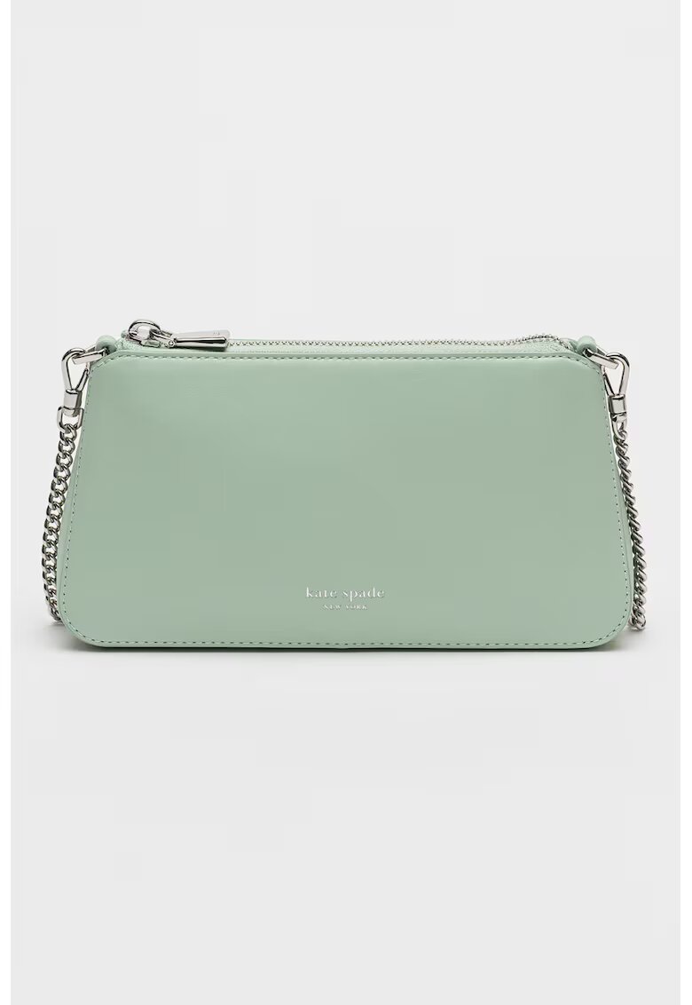KATE SPADE Geanta de piele cu bareta de lant de umar Grace - Verde deschis